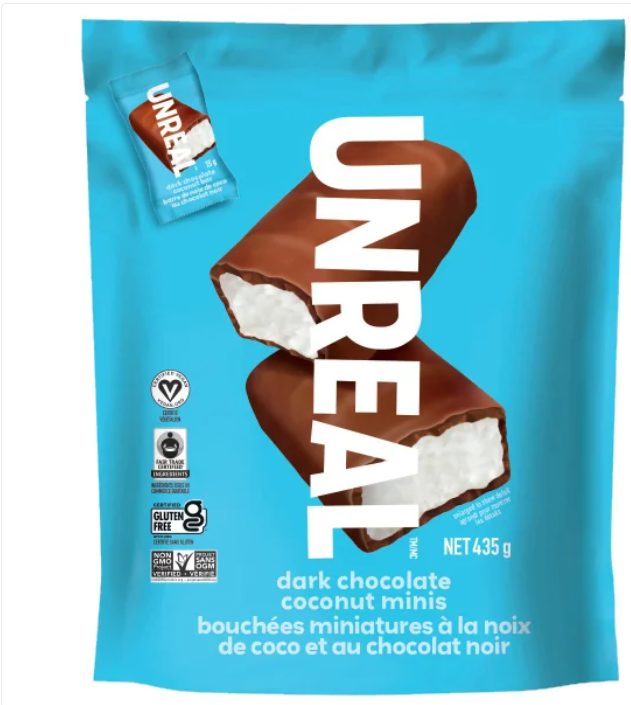 Unreal Dark Chocolate Coconut Mini Bars, 435 g
