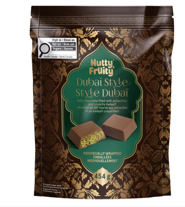 Nutty & Fruity Dubai Style Chocolate Bars, 454 g