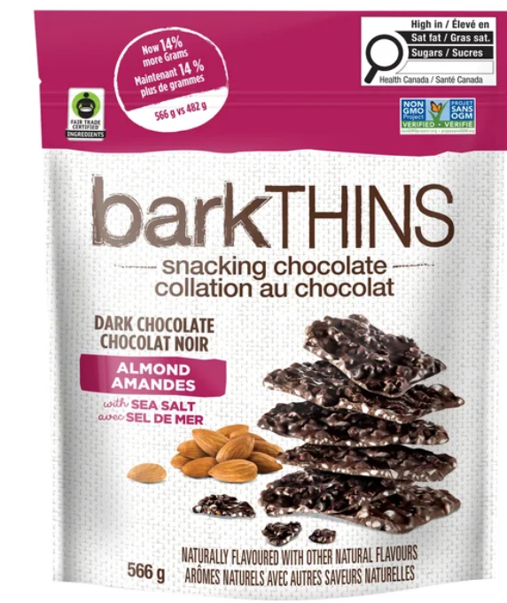 Barkthins Dark Chocolate Almond with Sea Salt, 566 g