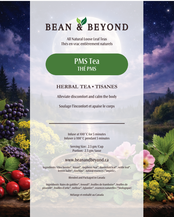 Bean & Beyond - PMS Tea - Natural Loose Leaf Tea - 50gm