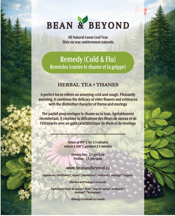 Bean & Beyond - Remedy ( Cold & Flu)- Natural Loose Leaf Tea-50gm