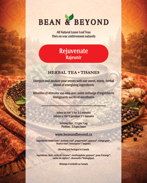 Bean & Beyond - Rejuvenate - Natural Loose Leaf Tea -50gm