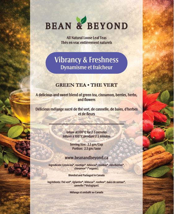 Bean & Beyond -Vibrancy & Freshness -Natural Loose Leaf Tea-50gm