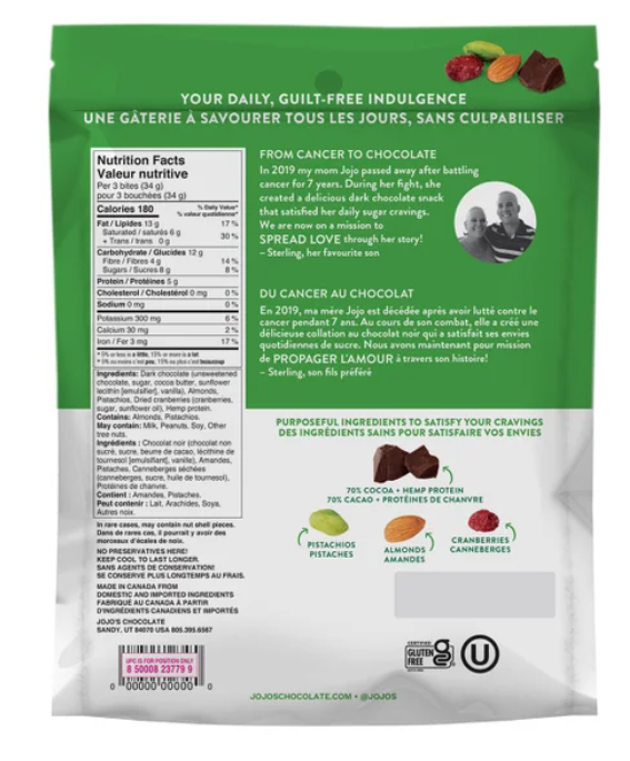 Jojo's Dark Chocolate Bites, 475 g
